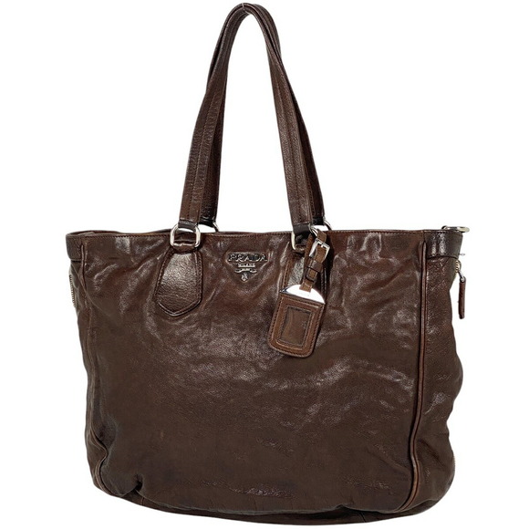 Prada Shoulder leather brown Bag - Picture 1 of 7